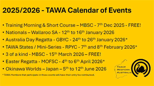 TAWA 2025-26 Calendar